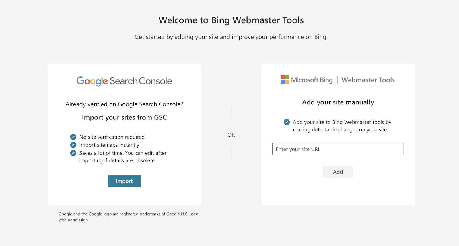 How to add a website to Bing