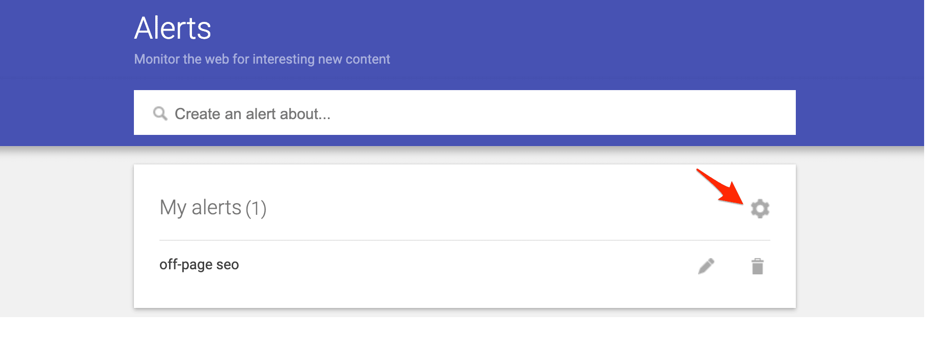 Google Alerts Settings