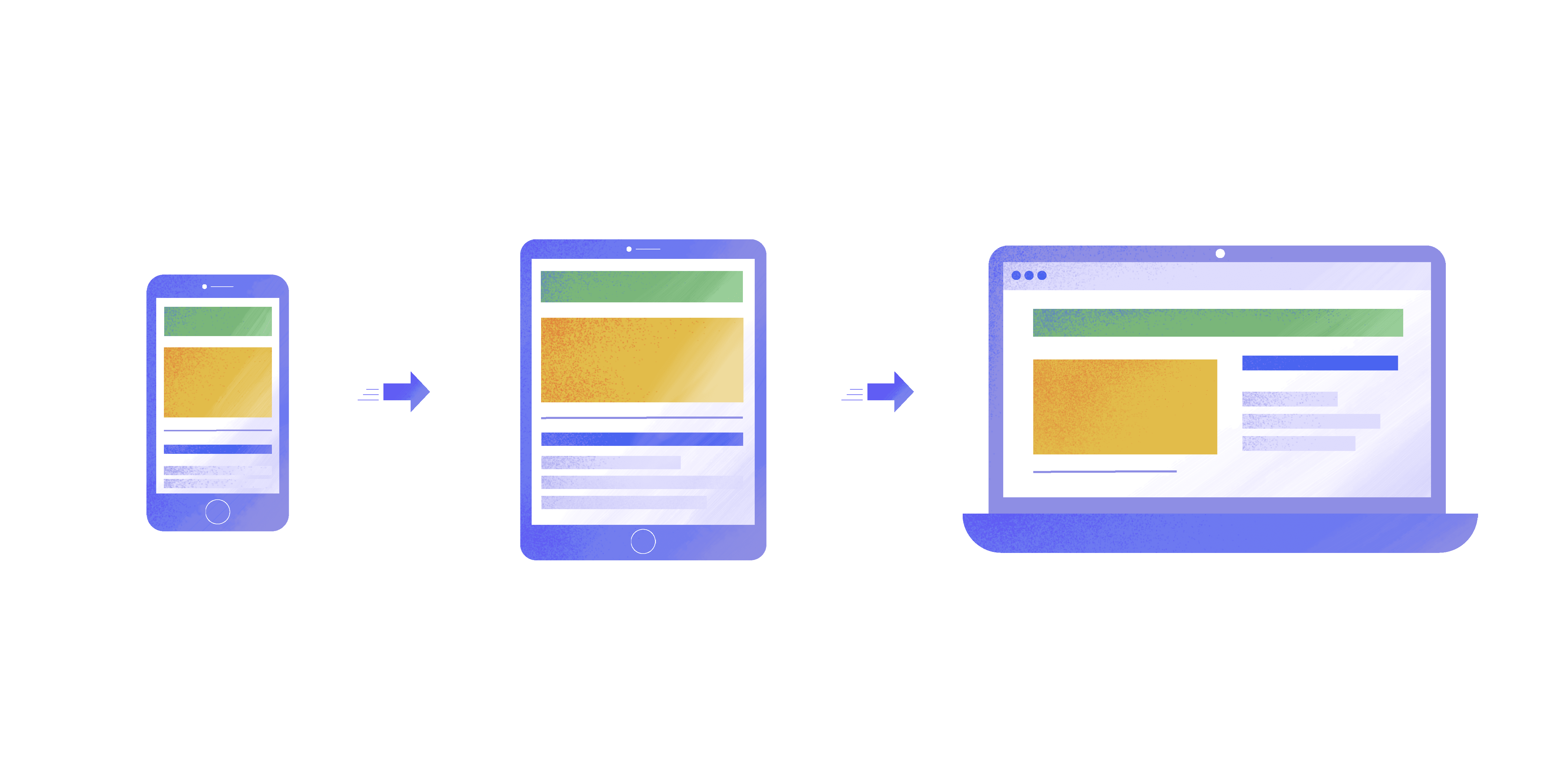 web content should adapt to the different screen sizes