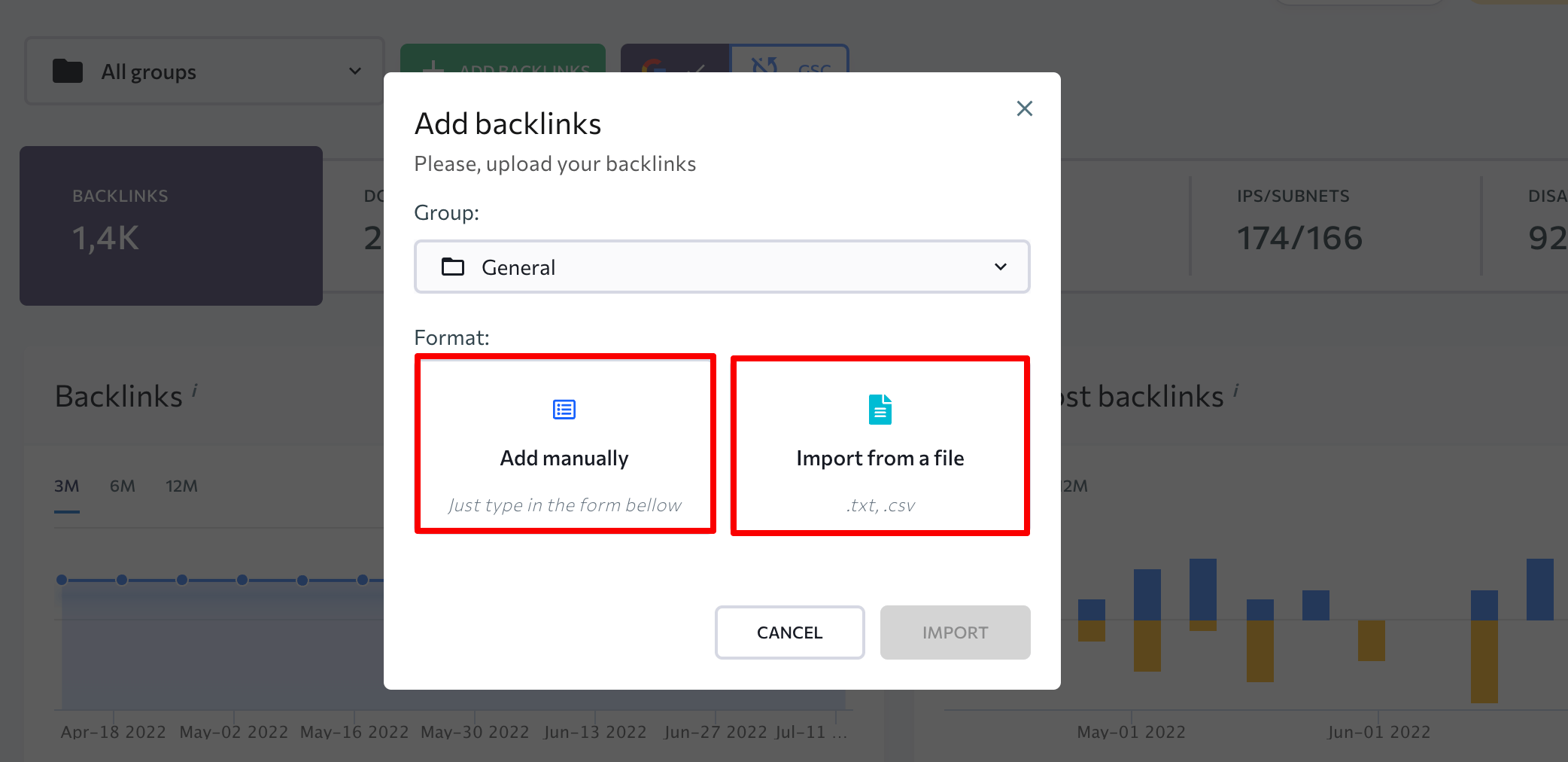 How to add backlinks to SE Ranking's Backlink Monitoring tool