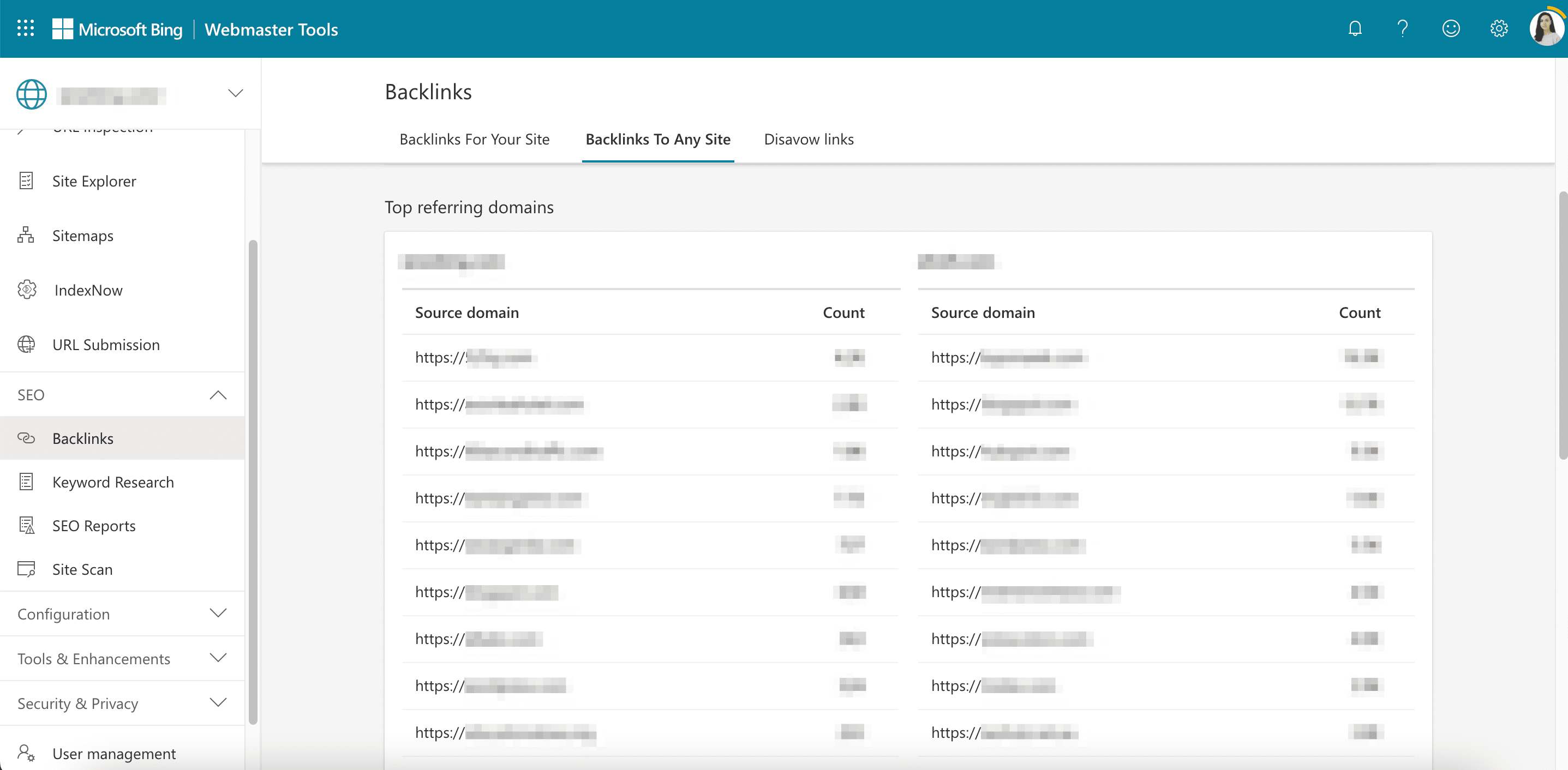 Referring domains of your competitors