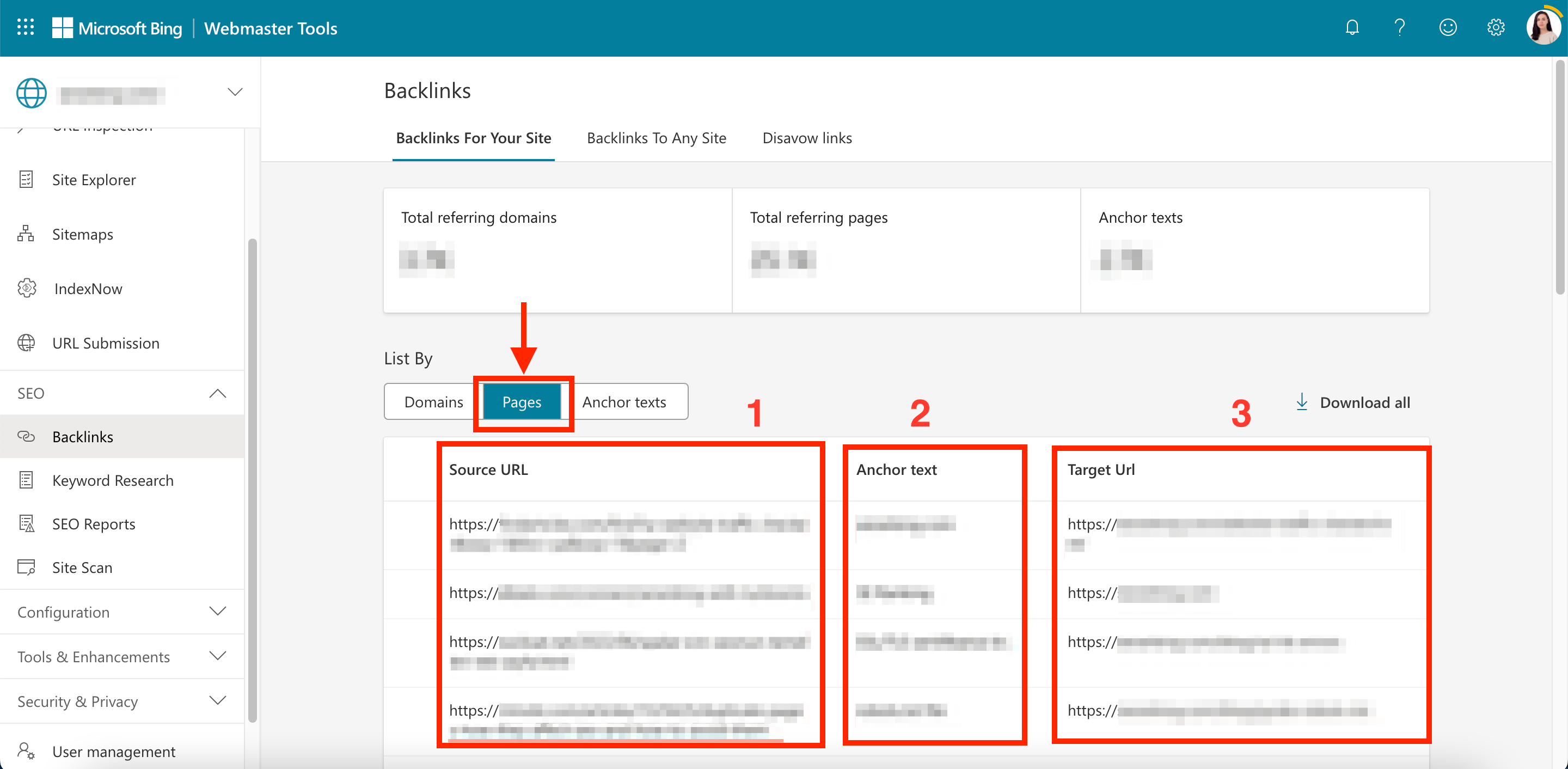 Linking page details in BWT