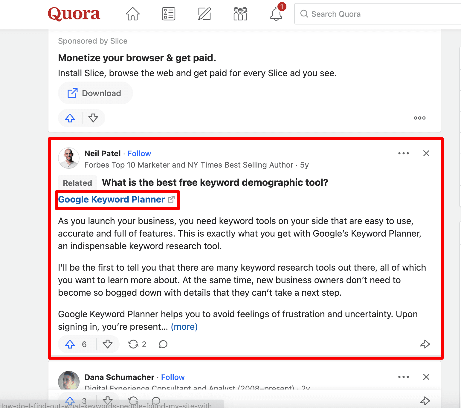 Getting backlinks from Quora