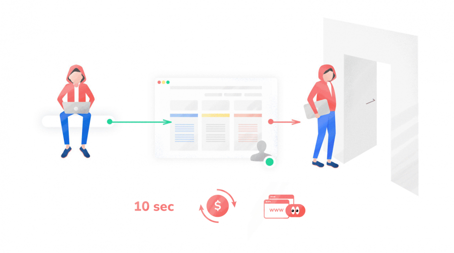 Bounce rate illustration