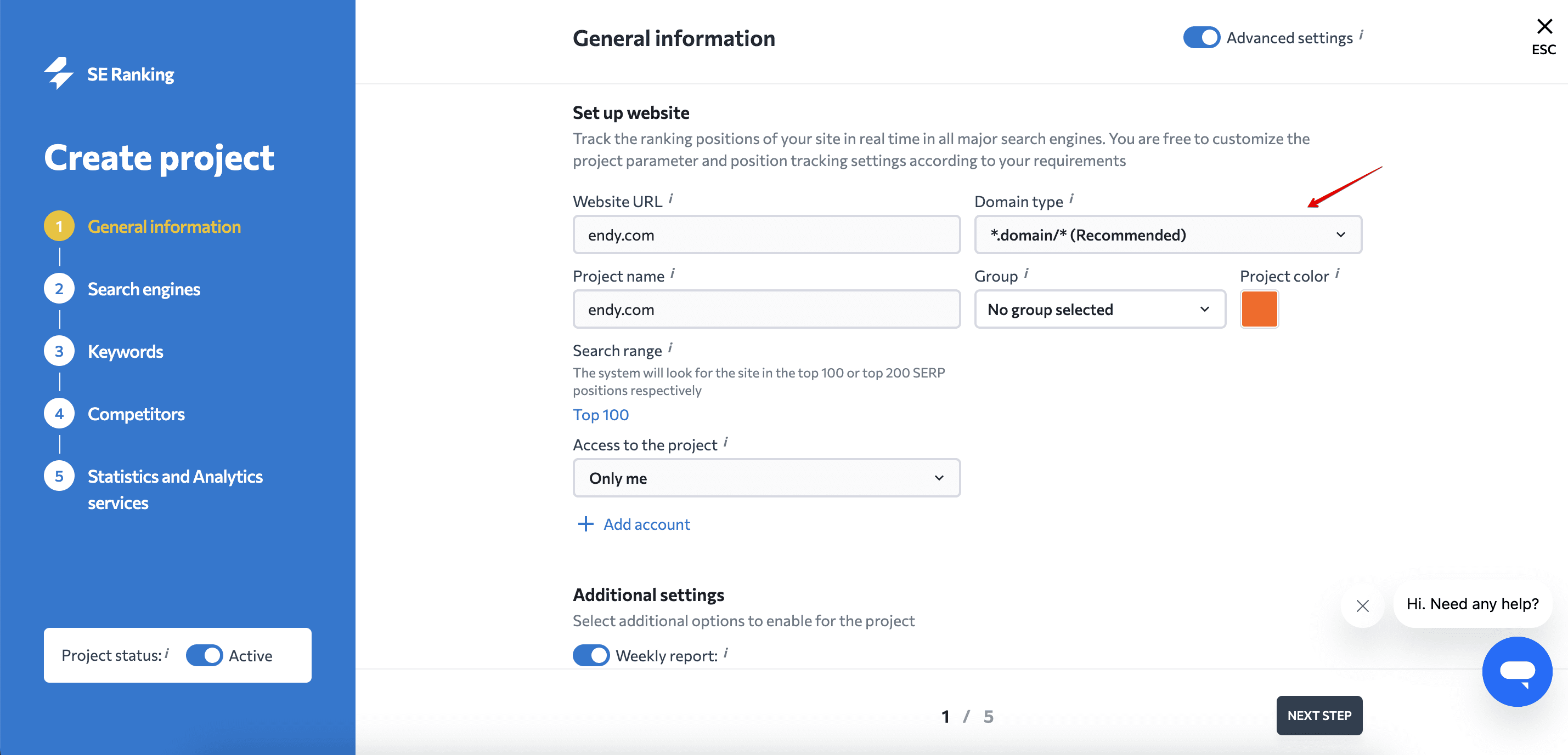 Tracking rankings with subdomains