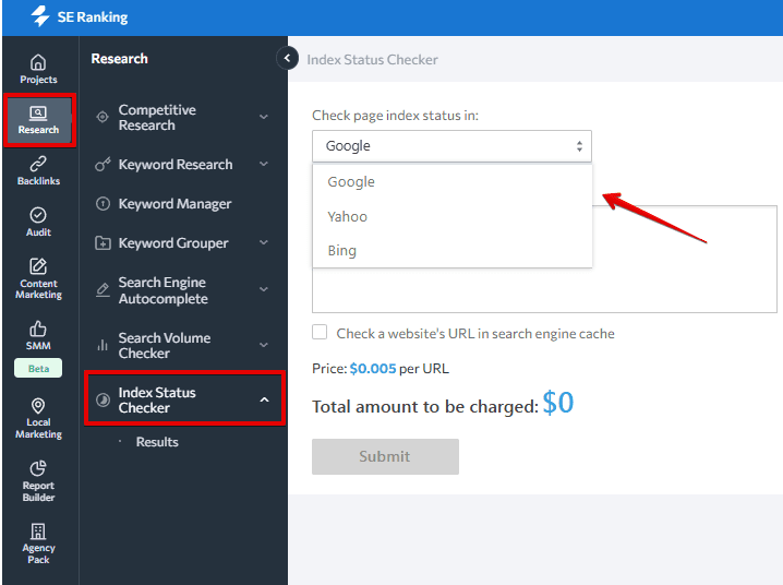 Index Status Checker