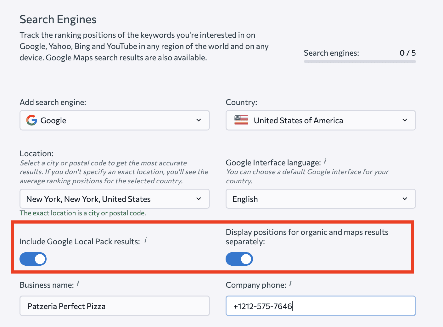 Google local hot sale rank tracking