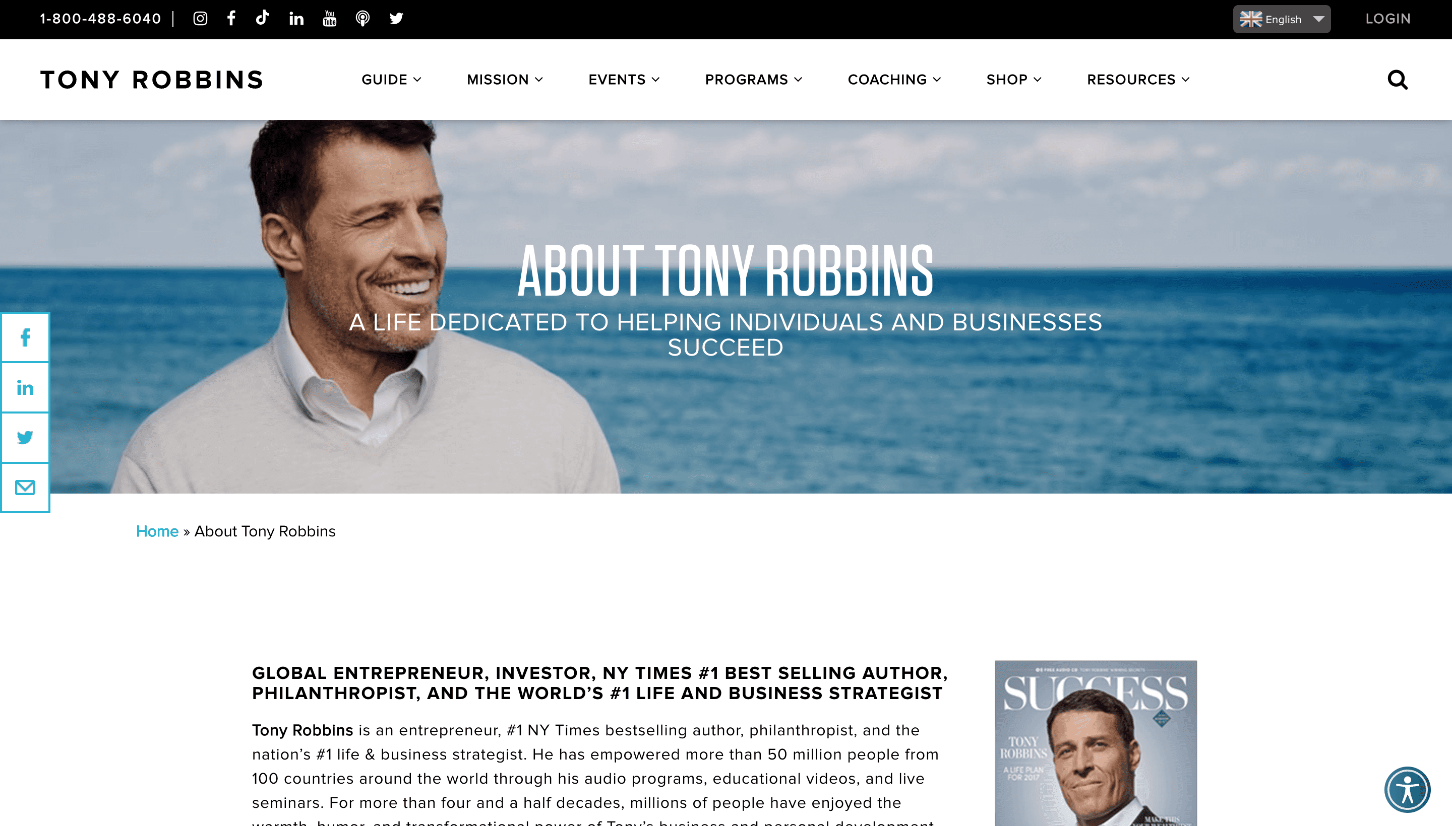 Tony Robbins Website