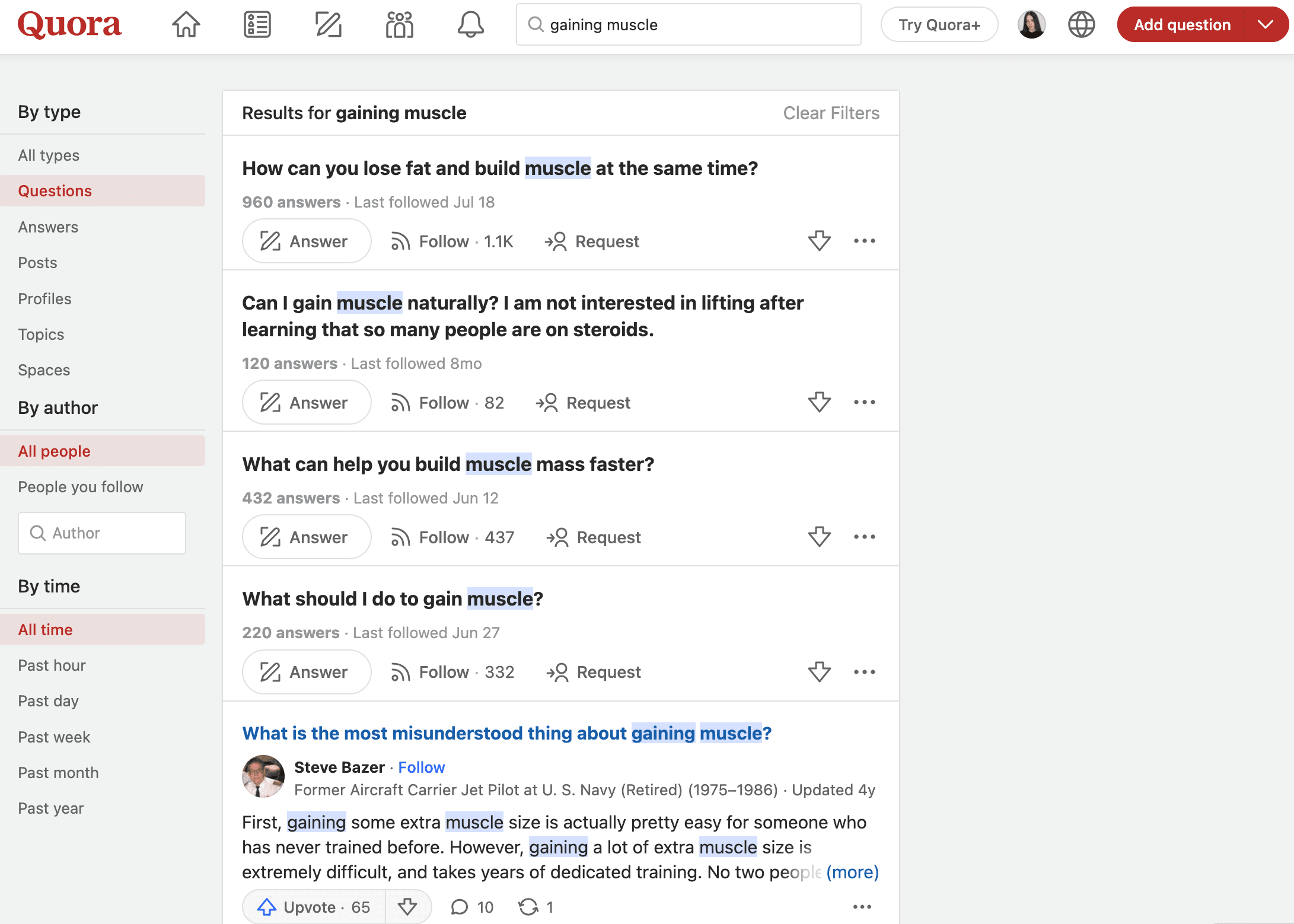 quora questions on ،ning muscle