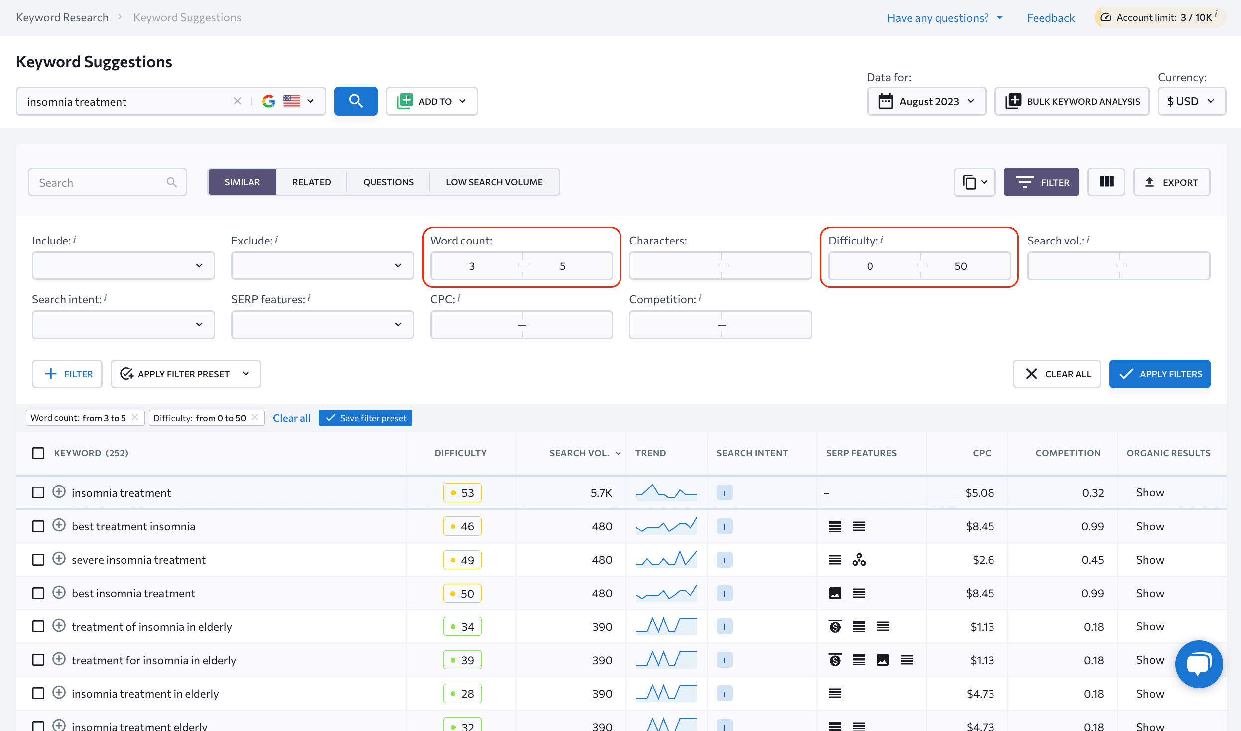 How to find long-tail keywords in Keyword Research