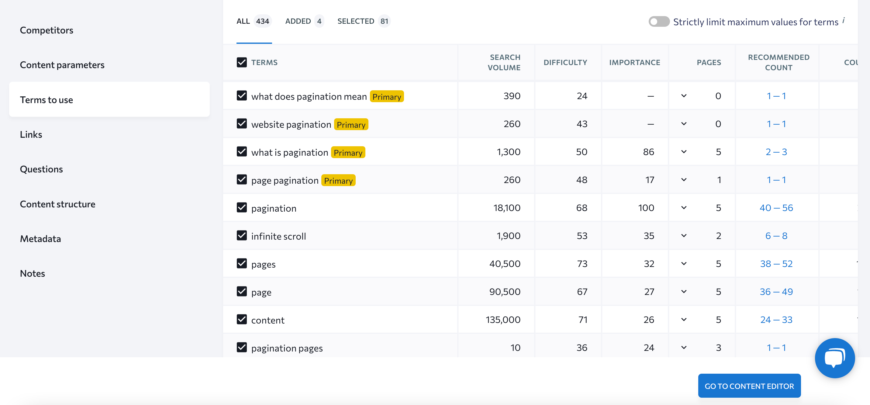 SE Ranking's Content Creator