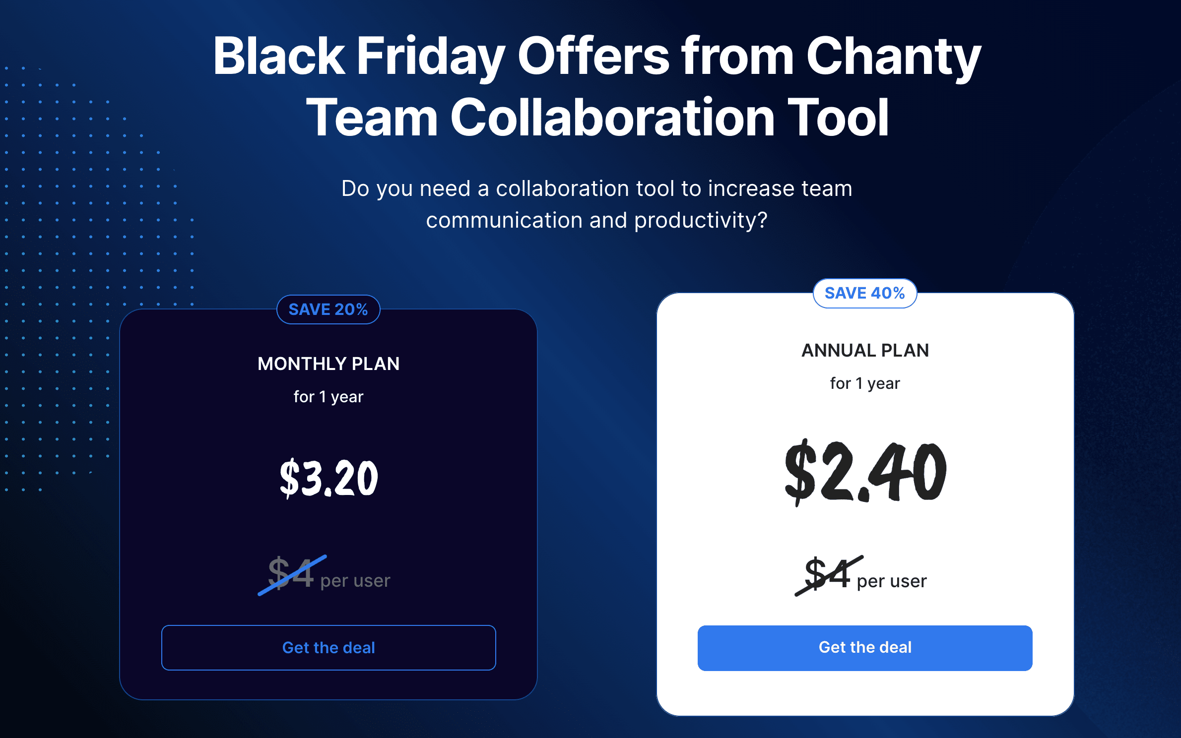 Chanty black friday deal