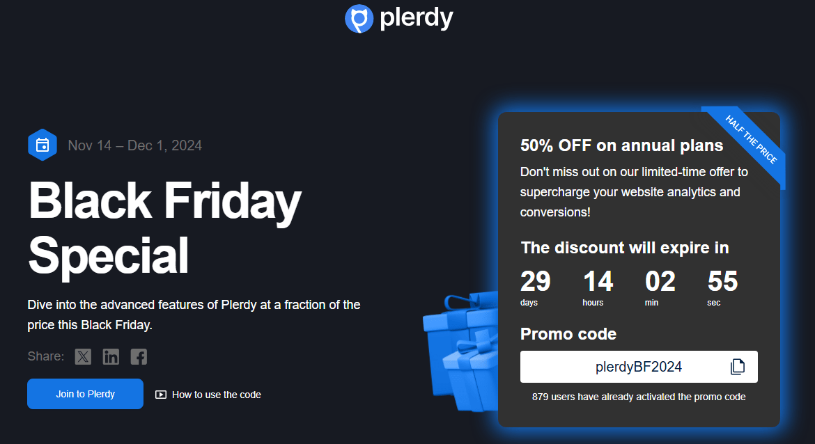 Plerdy Black Friday 2024 deal