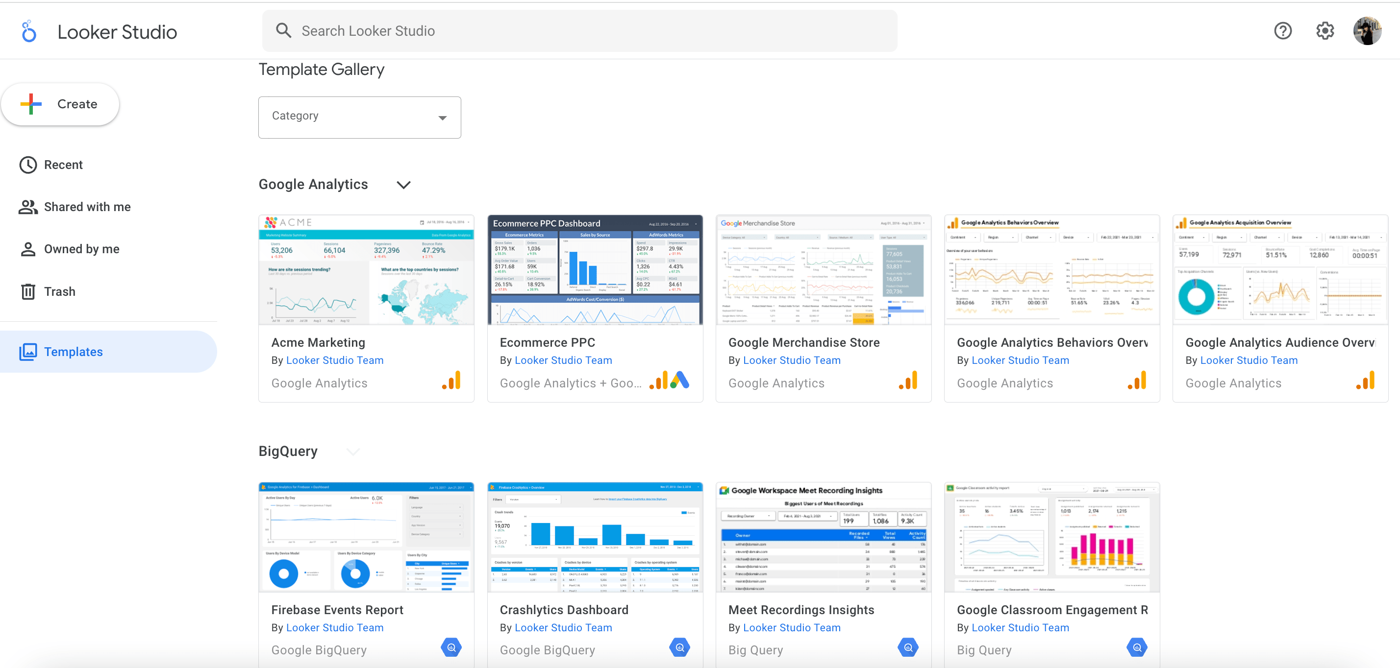 Looker Studio (Google Data Studio)  Dashboard Template