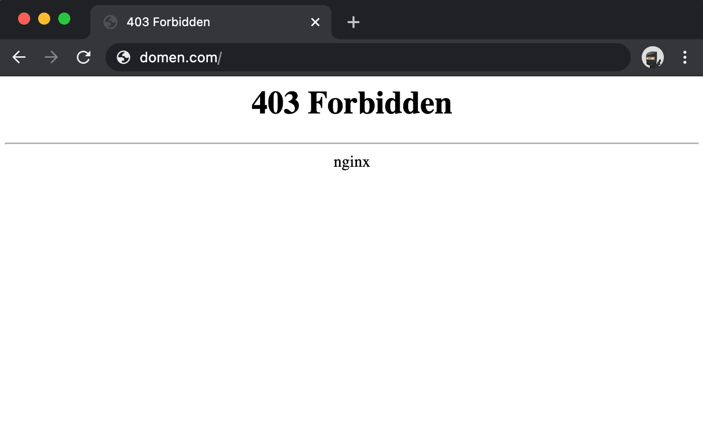 403 Status Code — Forbidden