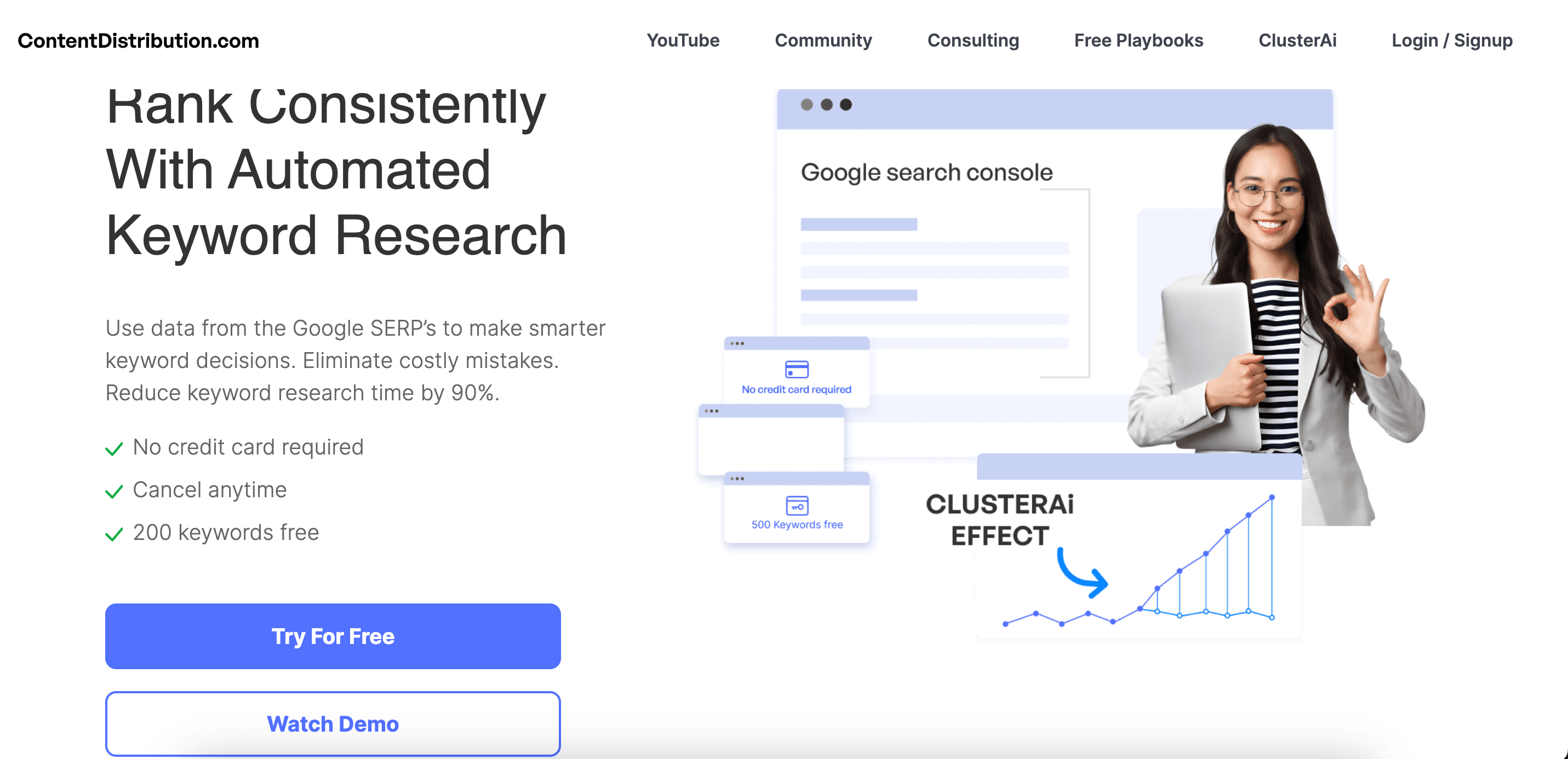 Content Distribution for keyword clustering