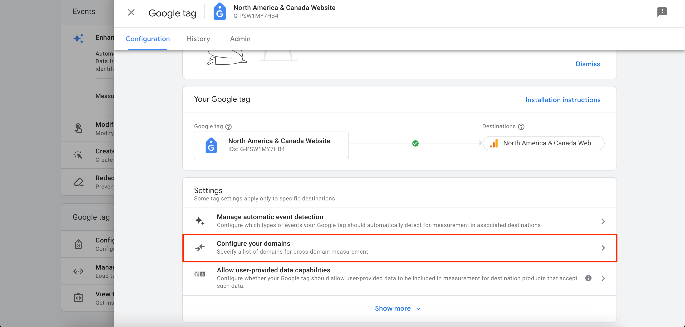 GA4 configure your domains