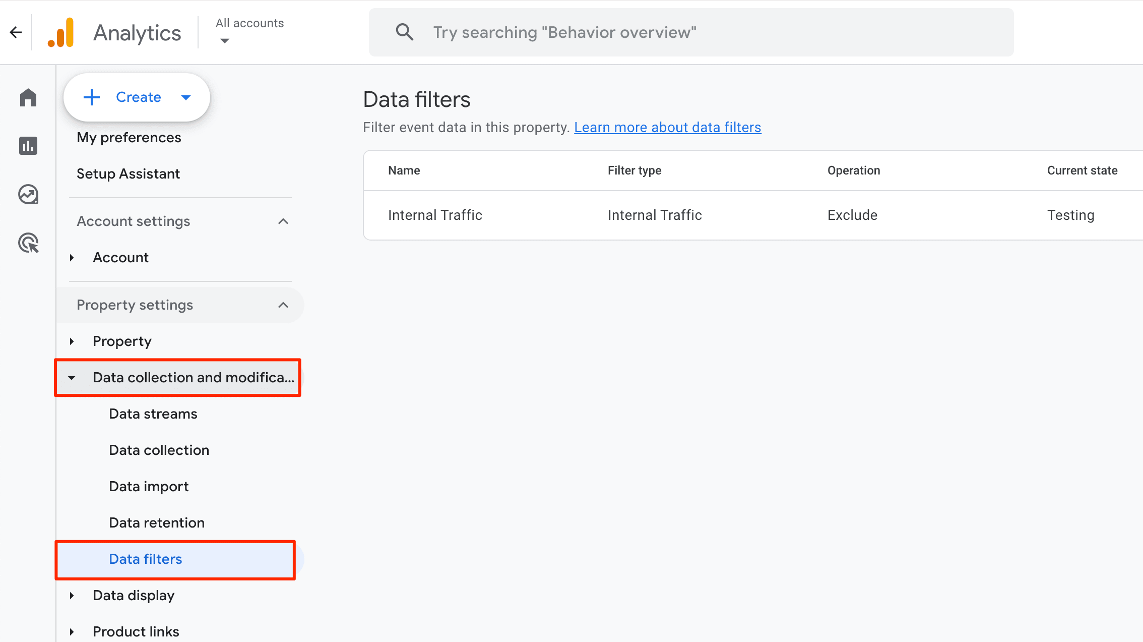 GA4 data filters