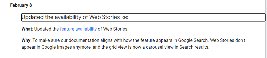 Web stories in Google Search
