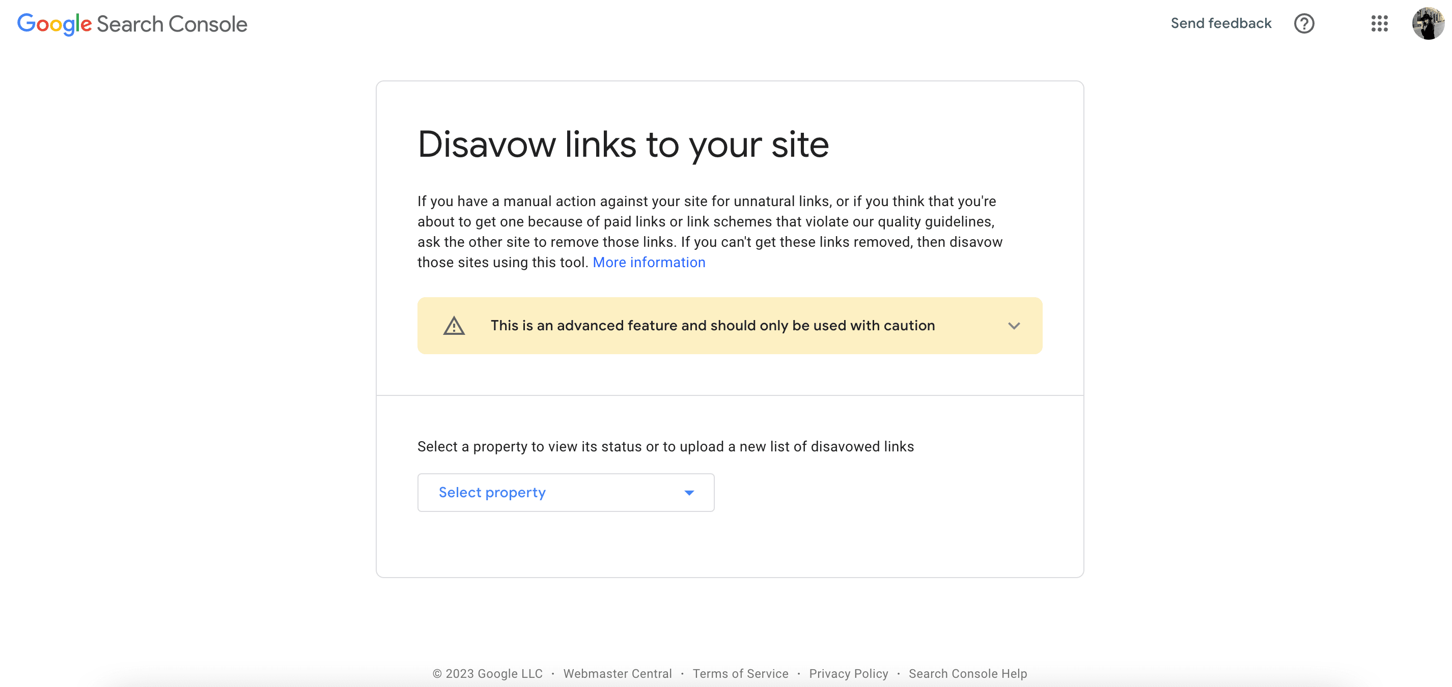 Disavow tool in GSC