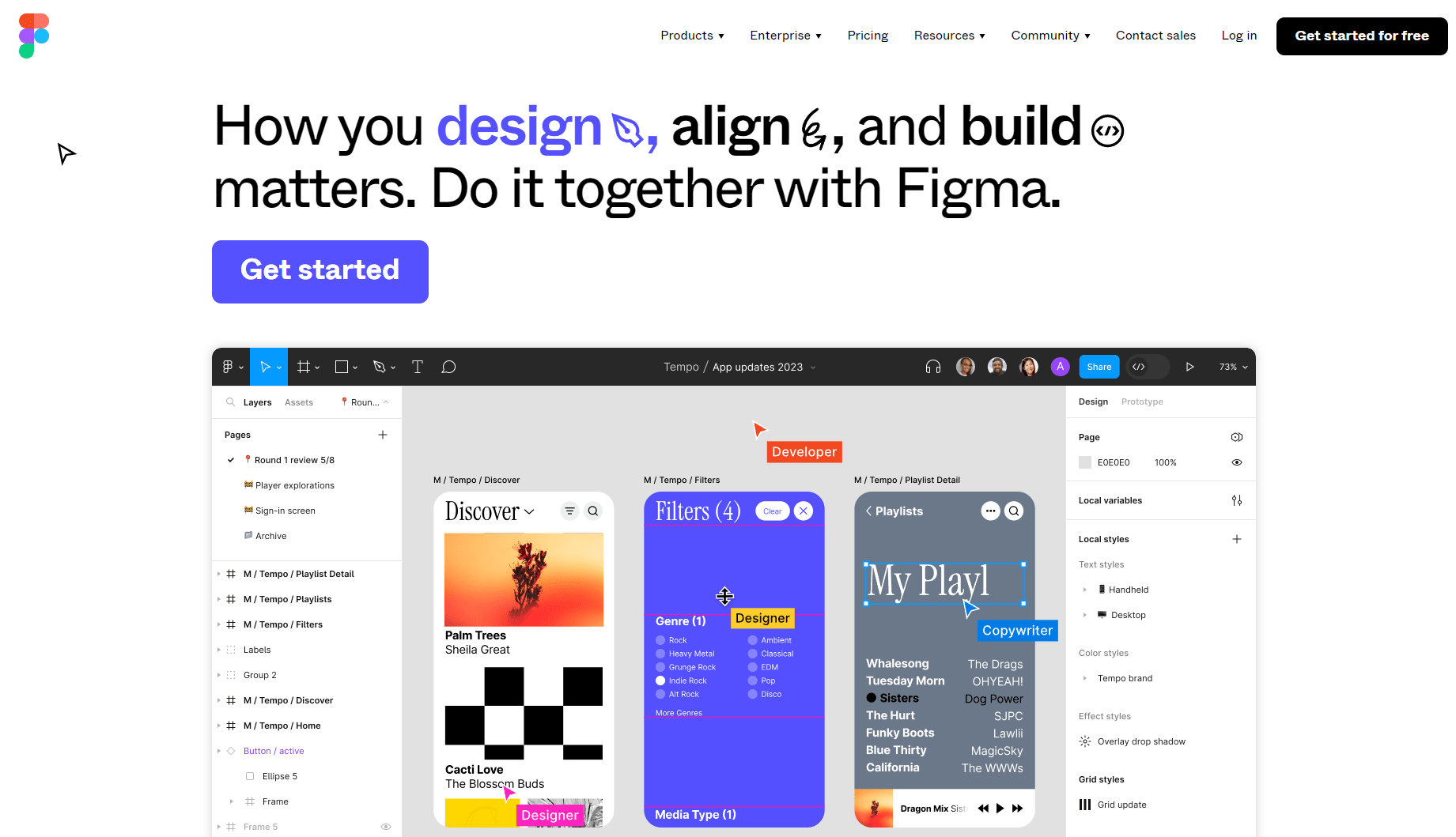 Figma home page