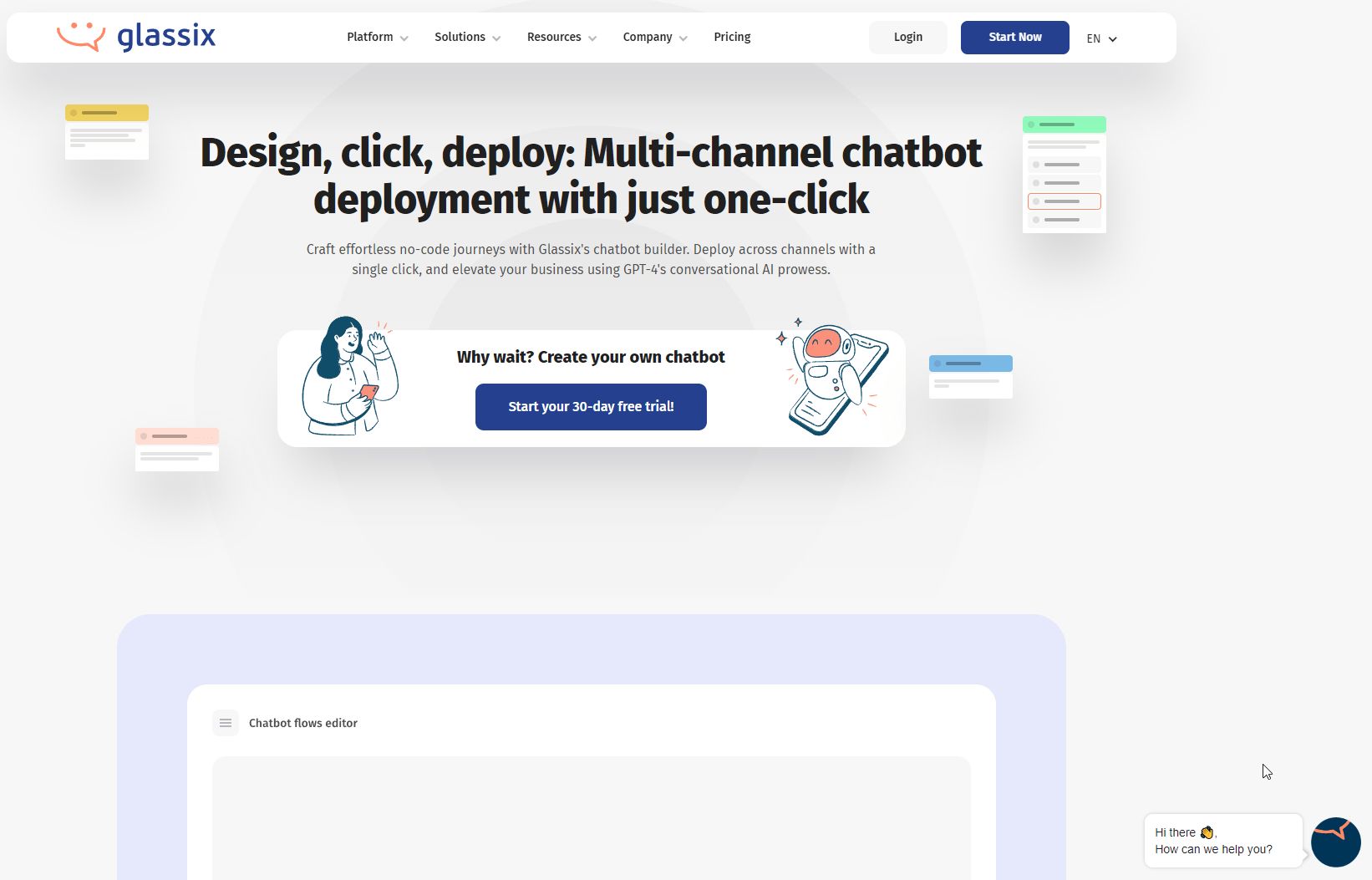 Glassix chatbot overview