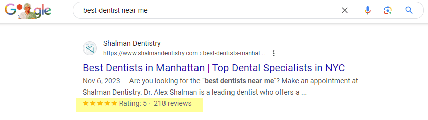 best dentist near me (structured data)