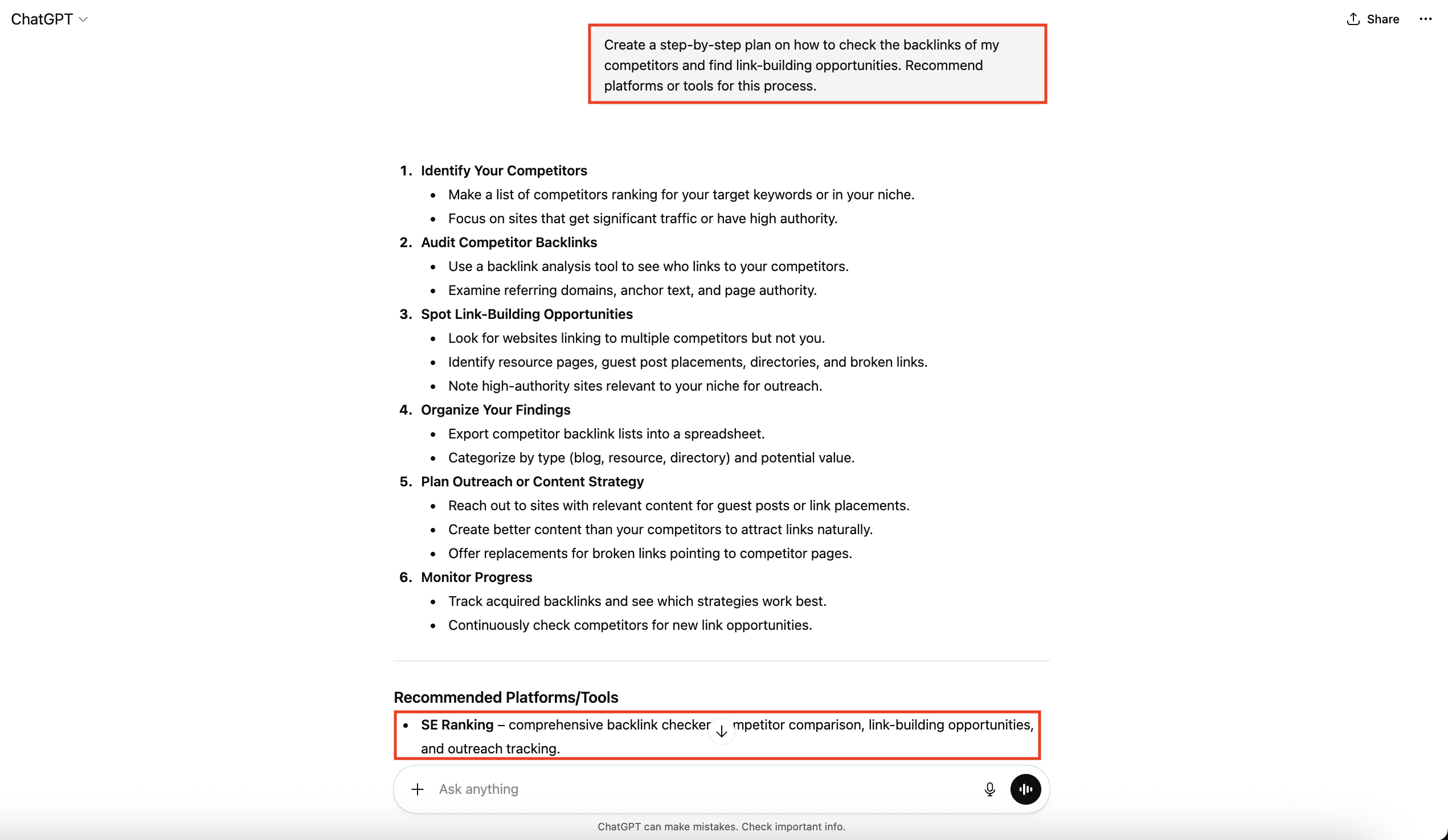 generative AI search intent in ChatGPT generative search intent
