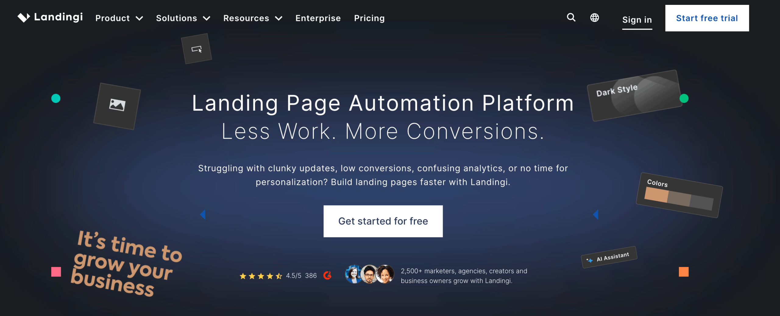 Landingi tool Landingi homepage