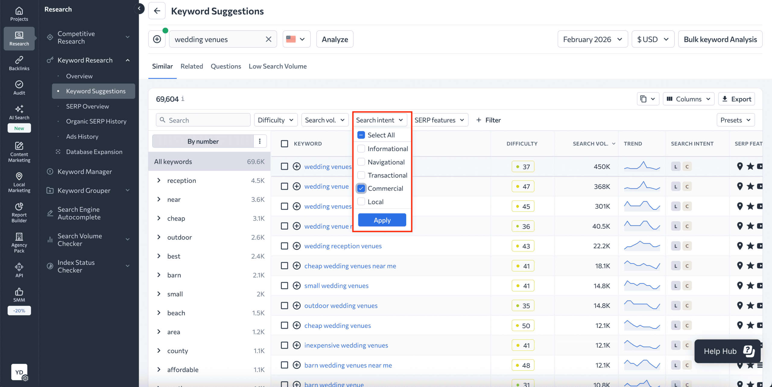 user intent filtering Search Intent Filtering