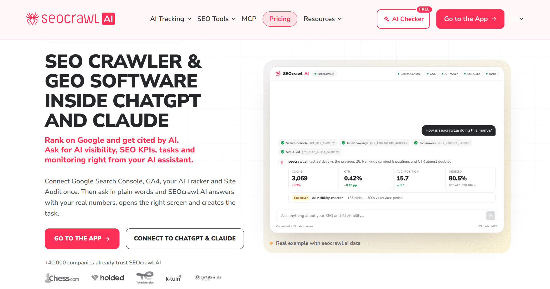SEOcrawl AI SEOcrawl AI's homepage
