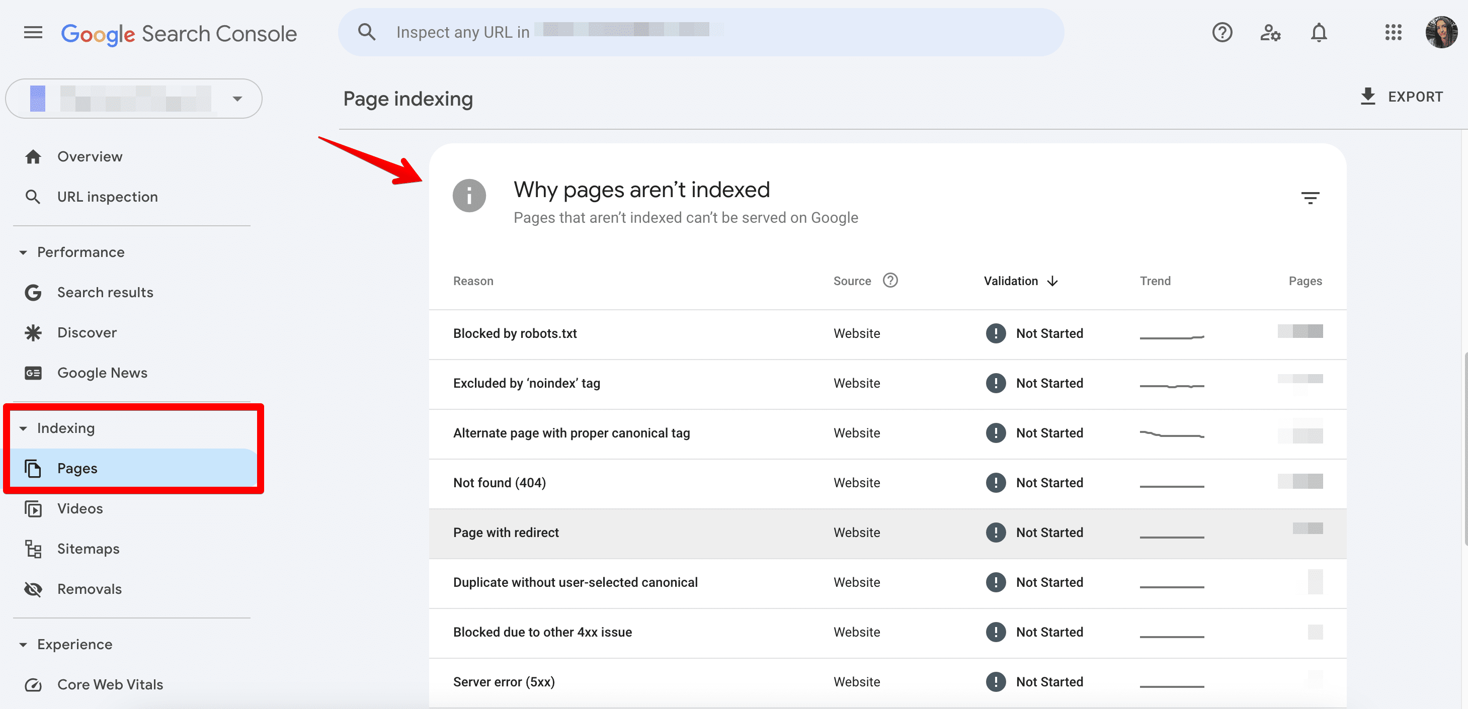 Why Google doesn't index pages