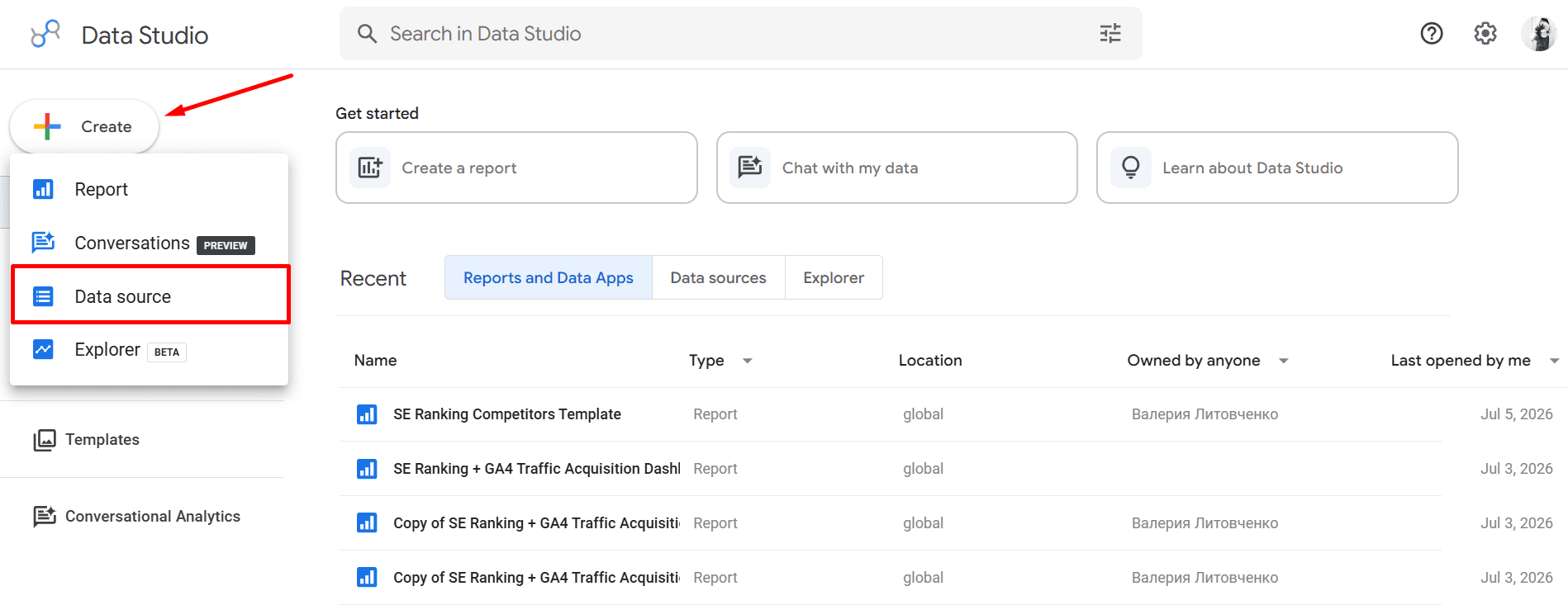 Connect GA4 and Data Studio Connect GA4 as Data Source to Data Studio