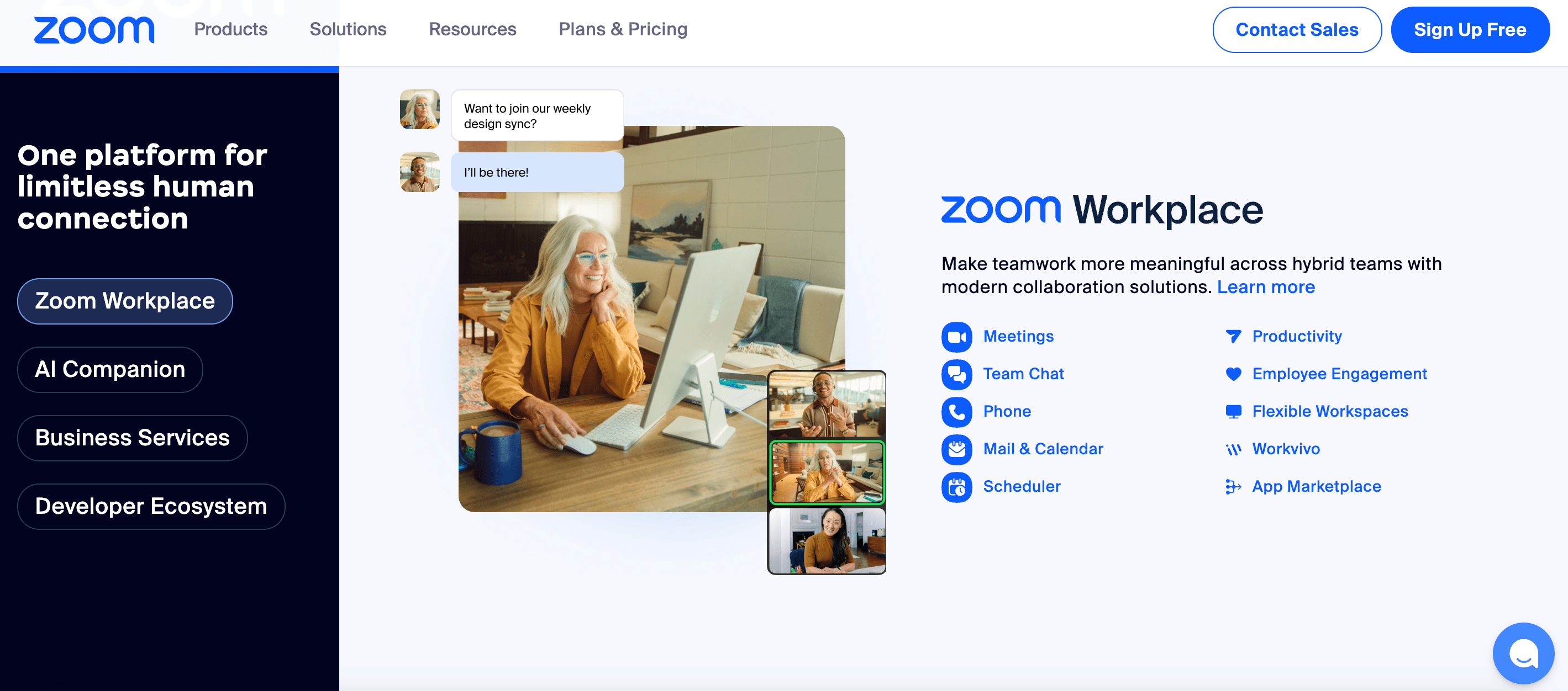 Zoom interface