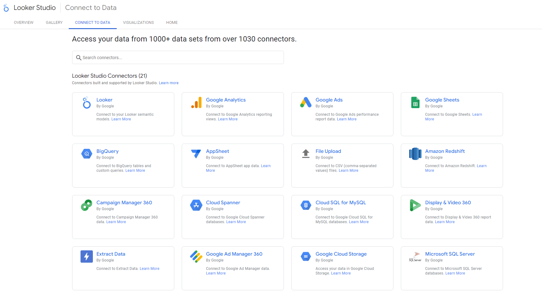 Google-owned Looker Studio Connectors