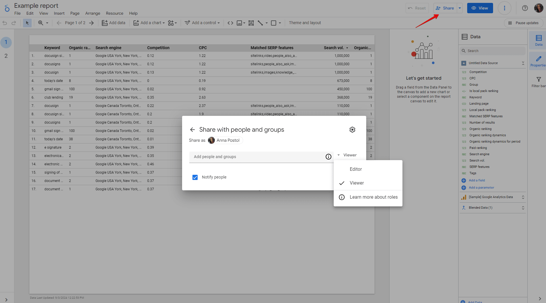 Roles and permissions in Looker Studio