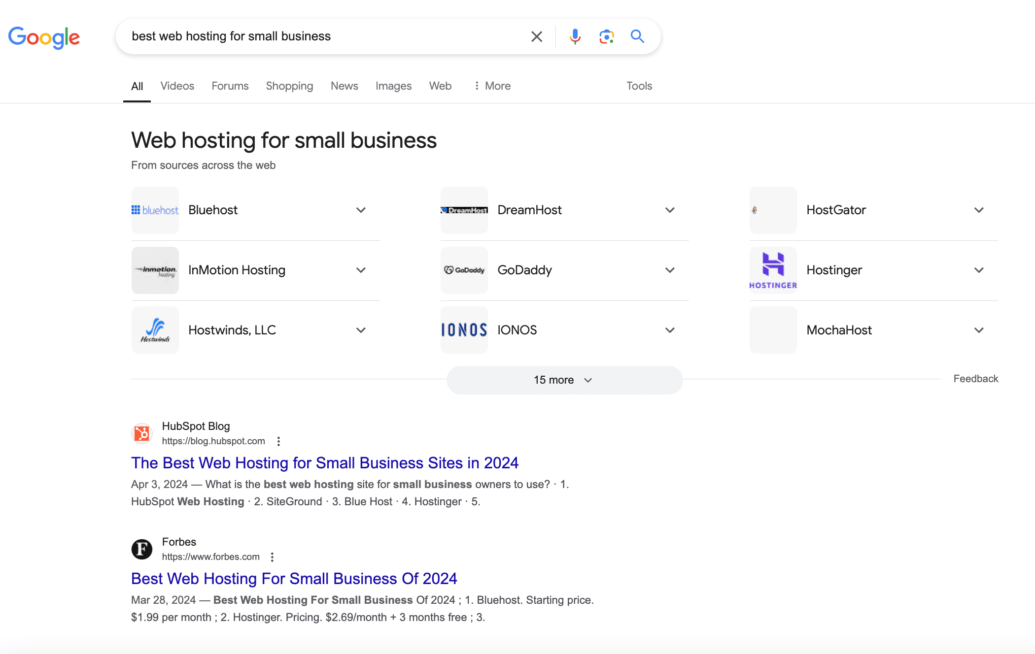 Commercial query in Google