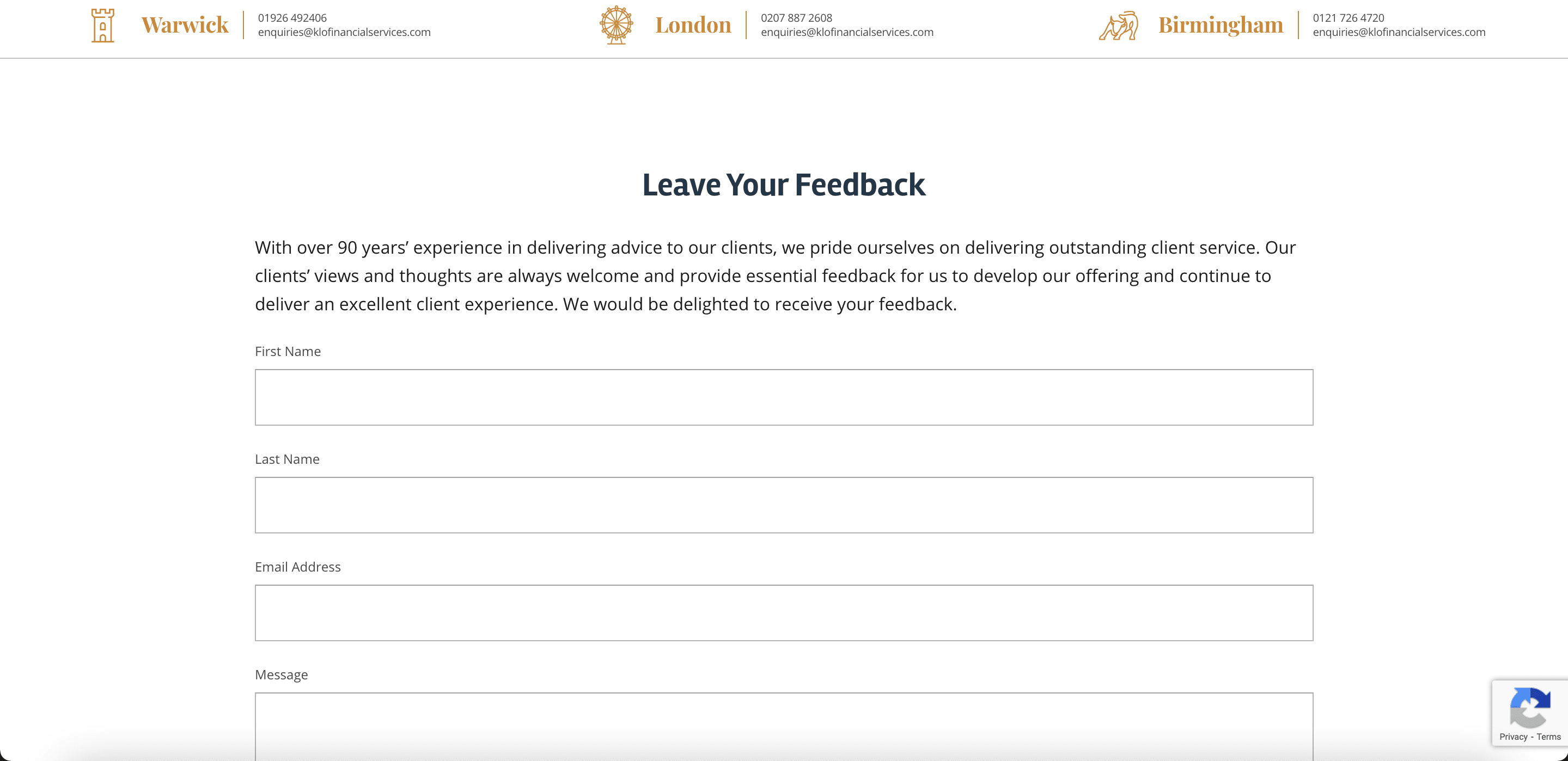 dedicated review page