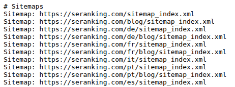 Multiple sitemaps included in robots.txt file