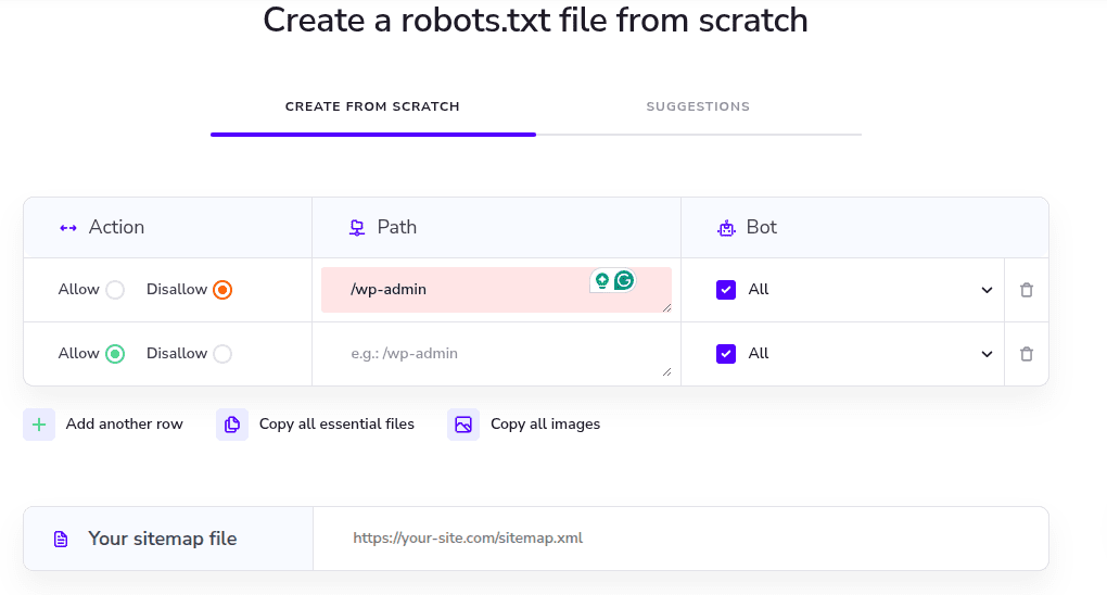 SE Ranking Robots.txt Generator SE Ranking Robots.txt Generator creates a ruleset