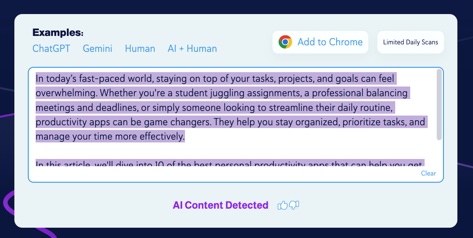 AI content detected