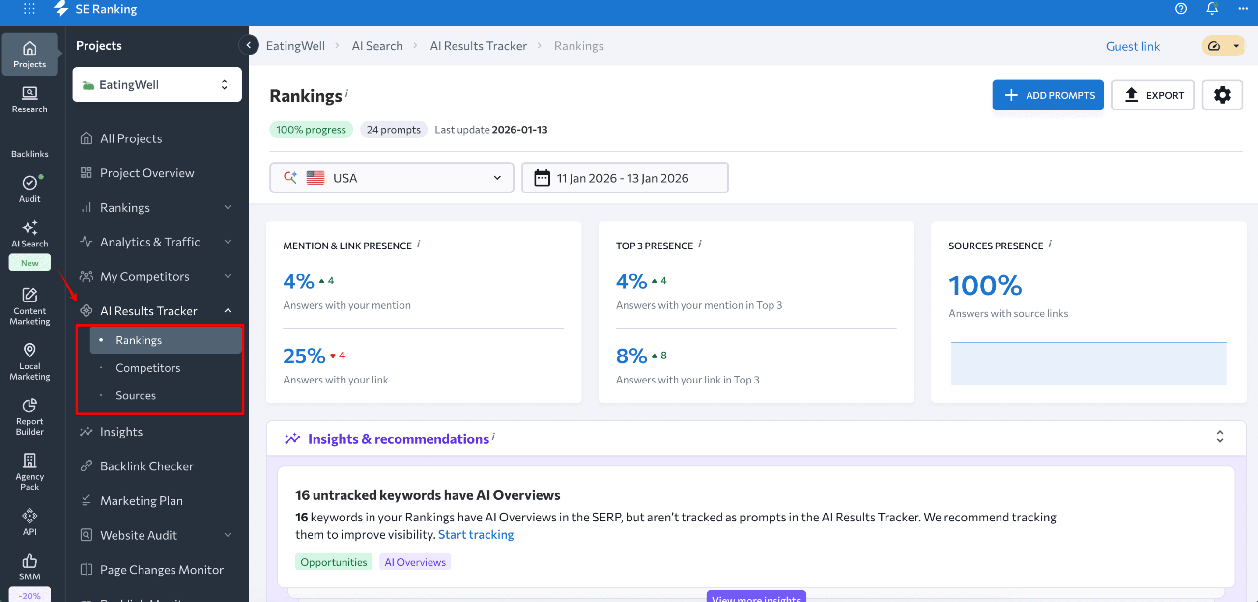 Open AI Results Tracker AI Results Tracker menu