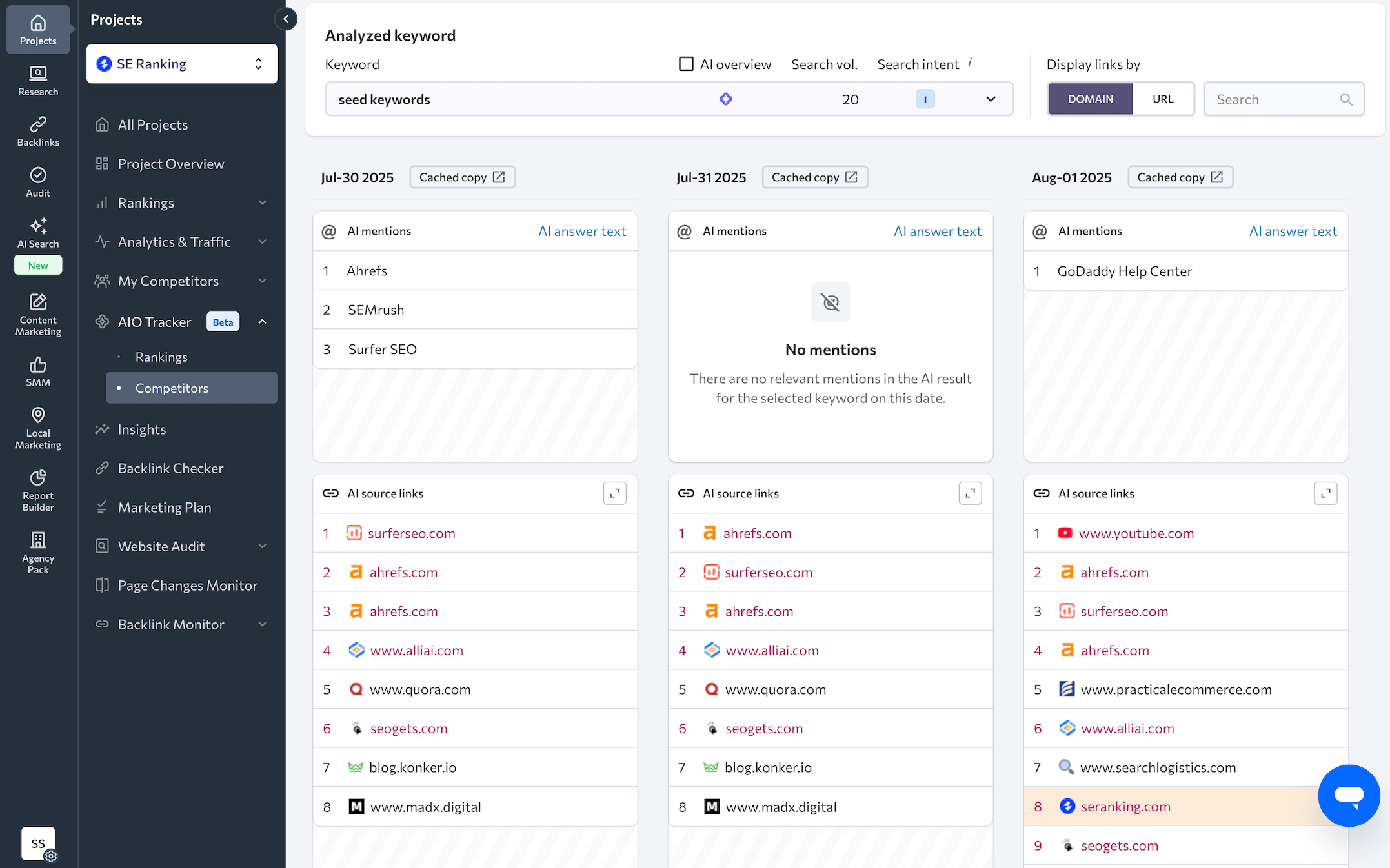 Seed Keywords article in AIOs