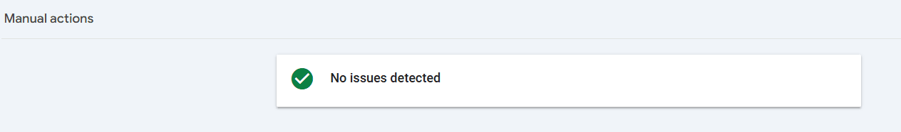 No issues detected notice 