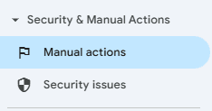 Security & manual actions in GSC