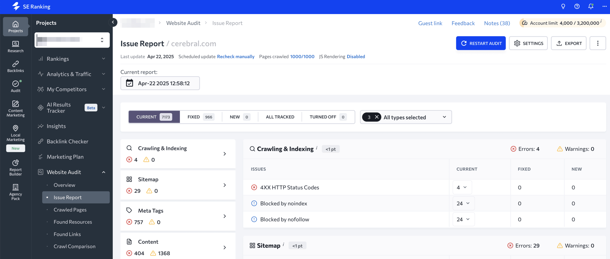 Website Audit report