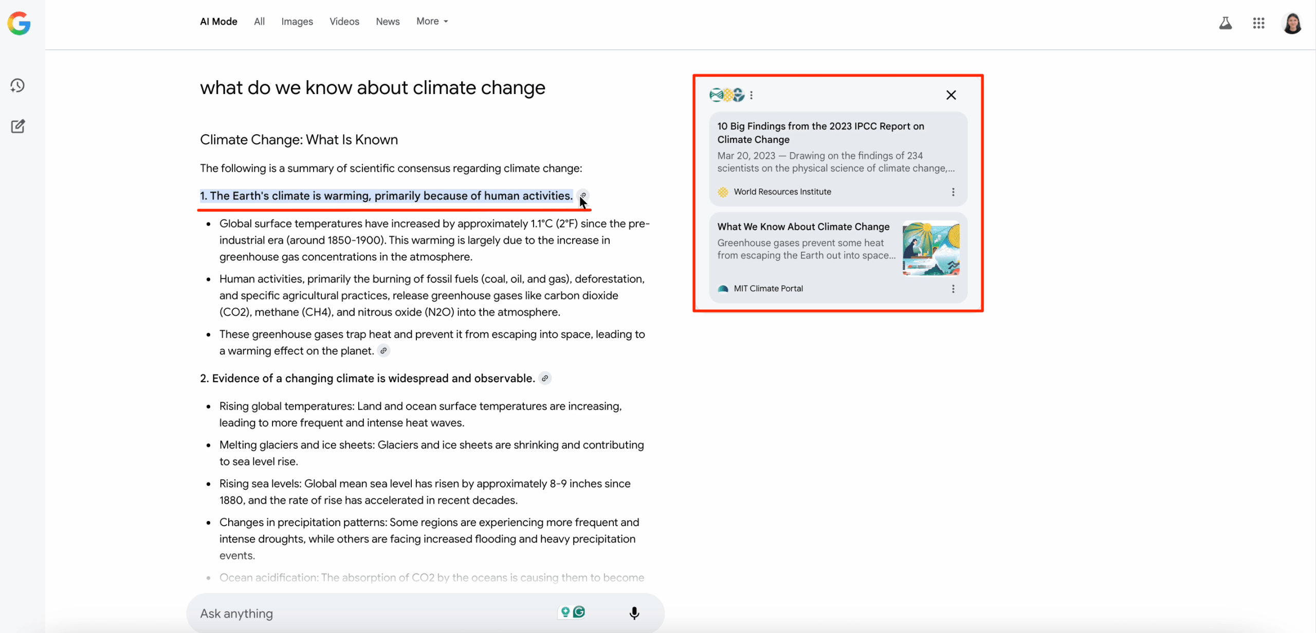 AI Mode media citations