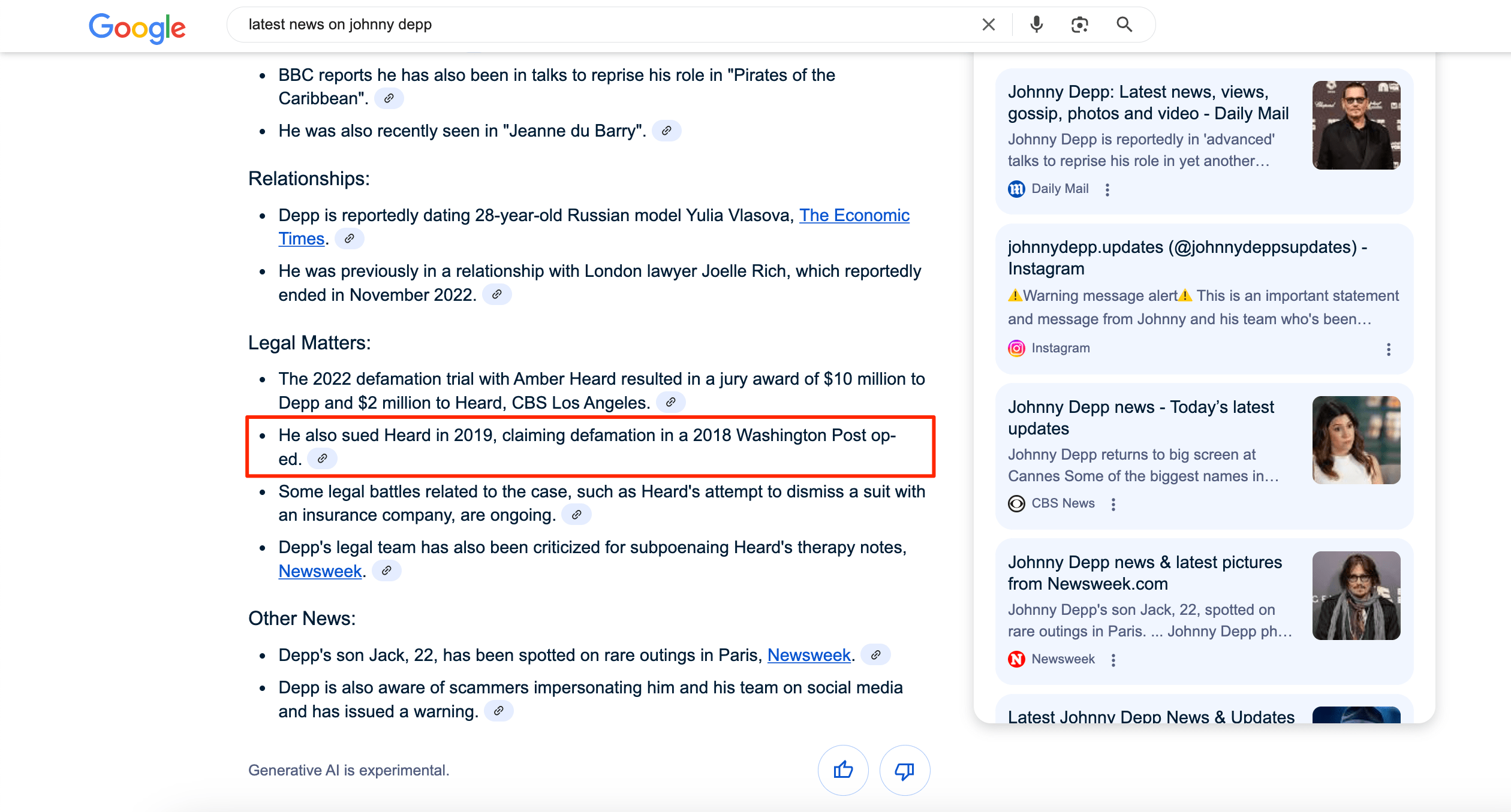 AIO for the latest news on Johnny Depp