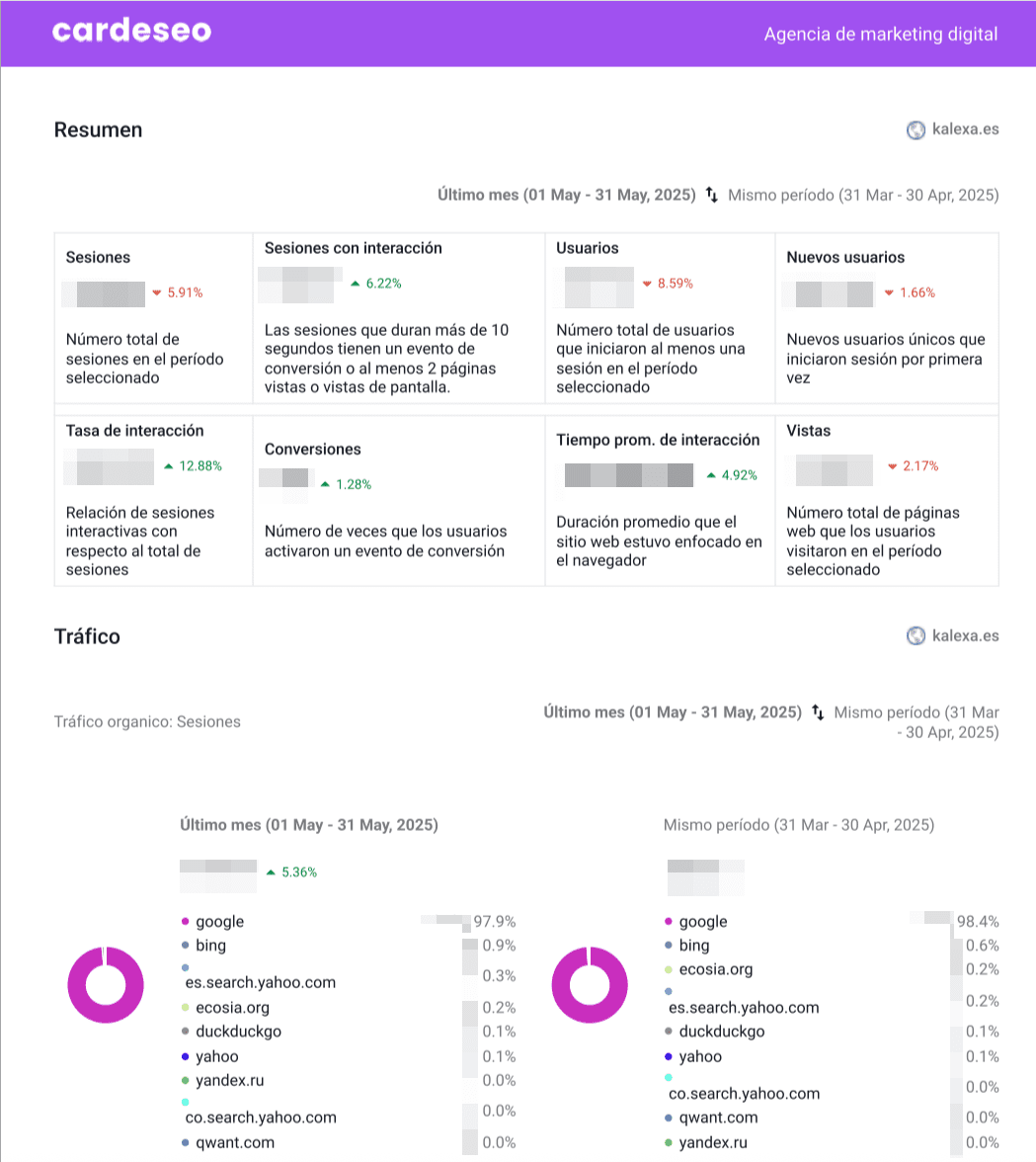 Cardeseo's client report