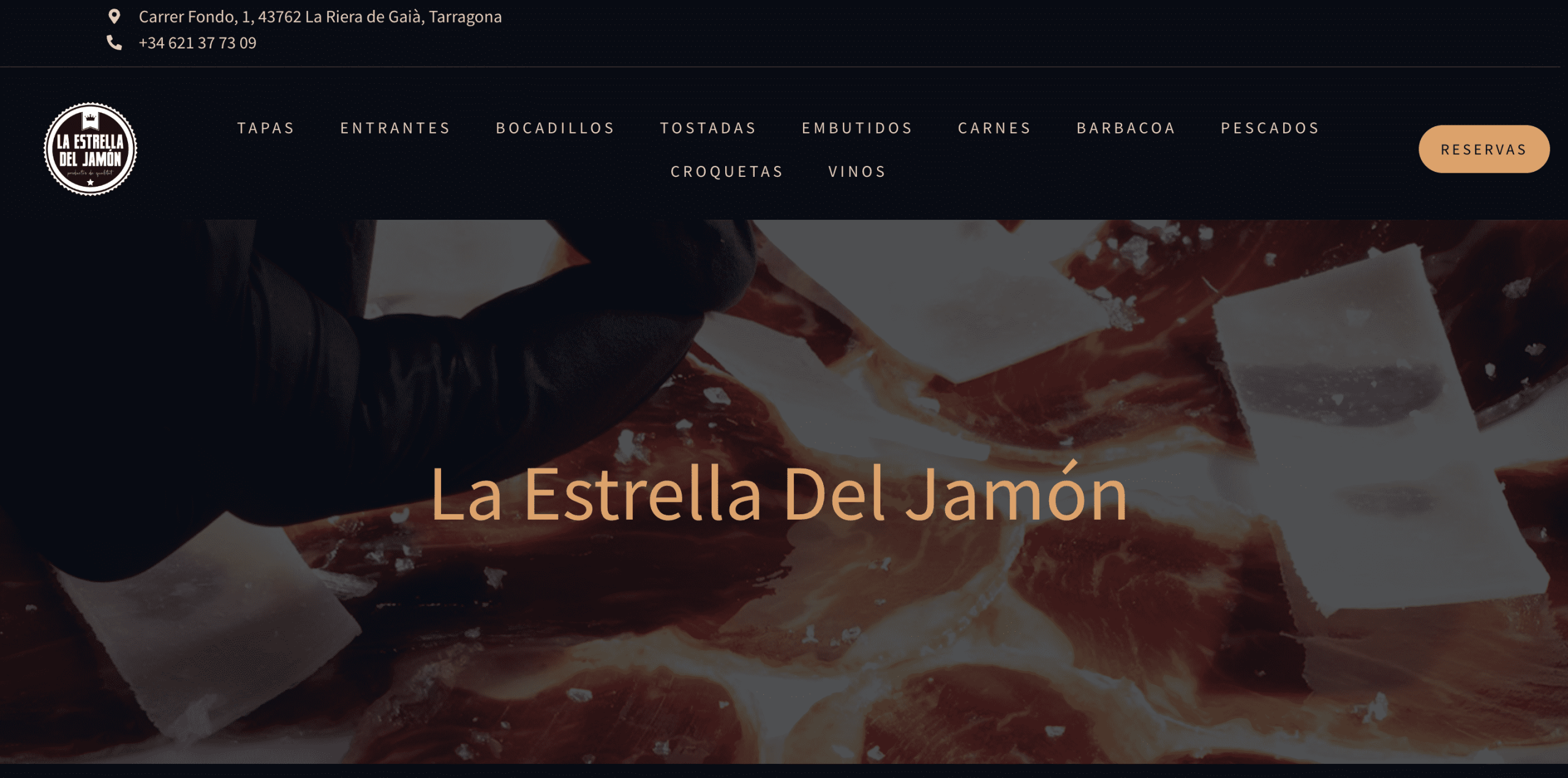 La Estrella del Jamón main page